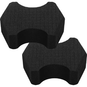 2 Pcs Ultra Black Car Wash Sponge Cross Cut Design Foam Sponge Softer Feel Black Sponge for Soap and Rinseless Washes, Car Detailing and Washing