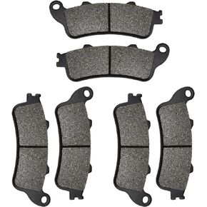 ZICOO Front and Rear Brake Pads for Honda VTX 1800 2002-2013, GL1800 Goldwing 1800 2001-2016, CBR1100XX Blackbird 1997-2003, Interceptor 800 VFR800F, ST1100, ST1300
