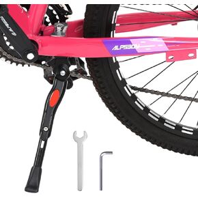 Kitchasy Bike Kickstand, Kids Bicycle Kickstand,Adjustable Aluminum Alloy Center Mount for 16 18 20 Inch Bicycle Wheel, Cycling Bracket for Wheel Mountain Bike/Road Bike/Adult Bike/Sports Bike