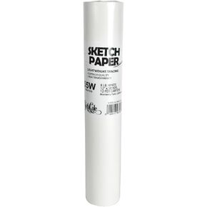 White Sketch Tracing Paper 12 Inch X 50 Yard Roll