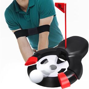 Shu-Ran Golf Automatic Putting Ball Return Cup, Golf Practice Putting Hole Auto Returning Golf Cup Training Aid, Putting Returner for Indoor