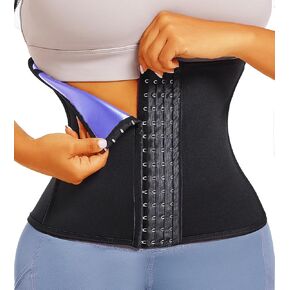 VENDAU Sweat Belt for Women Sweat Waist Trainer for Women Belly Fat Workout Faja for Women Sauna Belt Stomach Sweat Band