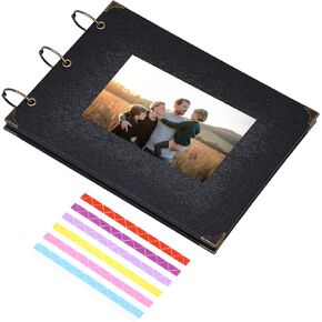 Craftopia Spiral Bound Scrapbook Photo Album - 8x6-Inch, Durable Hardcover Memory Book with Paper for Crafting, Collecting Photos and More - Ideal for Family, Travel and Baby Keepsakes - Brown