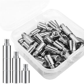AEDOVE 40 Pieces 5 x 8 X 12 mm Classic Style Scrapbook Extension Screws Photo Albums Extension Post Refillable Photo Album