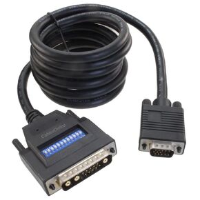 CablesOnline, 6ft 13W3 Male to SVGA (HD15) Male (SunMicro) Monitor Cable w/ 12 Dip Switches, W3-606