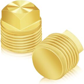 2 Pcs Boat Drain Plug, Solid Brass Boat Plug 1/2 Inch NPT Boat Plugs Hull Spare Garboard Drain Plug Compatible with Glastron Bayliner Sea Ray Four Winns Starcraft Boat Parts, Suitable for Most Hulls
