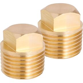 TOYMIS 2pcs 1/2 inch NPT Boat Drain Plug, Solid Brass Boat Drain Plug Upgraded Garboard Drain Plugs for Bayliner Four Winns Glastron Larson Sea Ray Starcraft and Most Boat