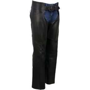 Milwaukee Leather USA Made Premium Motorcycle Leather Chaps for Men & Women |MLM|MLCH - XX-Large