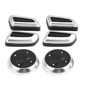 Yctze Car Seat Adjustment Knob Cover, 6Pcs ABS Seat Adjustment Switch Cover Black Chrome Seat Adjuster Button Switch Cover Trim for A3 A4 A5 A6 Q3 Q5