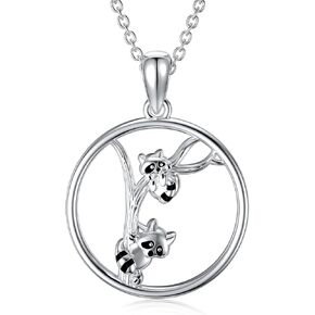 MEIDERBO 925 Sterling Silver Animal Mother Daughter Necklace for Women Girls Mom Daughter Jewelry Gifts for Wife Daughter in Saudi Arabia