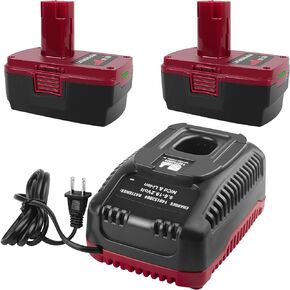 TREE.NB 2 حزمة 6.0Ah C3 19.2V استبدال البطارية للحرفيين وشاحن البطارية متوافق مع بطارية ليثيوم أدوات الطاقة اللاسلكية C3 XCP 11375، 11376، 130279003، 1323903، 1323517