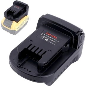 Adapter Compatible with Dewalt 20V Max Battery to Replacement for Milwaukee M18 18V Battery, DW18ML Adapter Compatible with Milwaukee 18V Cordless Power Tools (Adapter only)