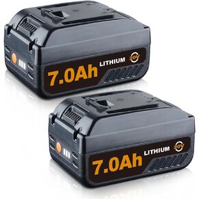 VINIDA 2Pack 7.0Ah WA3520 20V Lithium Battery Replacement for Worx Battery 20V WA3520 WA3525 WG151s WG155s
