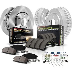 Power Stop KOE15059DK Autospecialty Front and Rear Replacement Brake Kit-OE Brake Drums & Ceramic Brake Pads