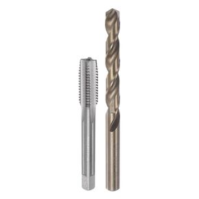 uxcell Tap & Bit Sets, M12 x 1.75 H2 Straight Flute Machine Thread Milling Tap, 10.2mm M35 Cobalt High Speed Steel (HSS-CO) Twist Drill Bit