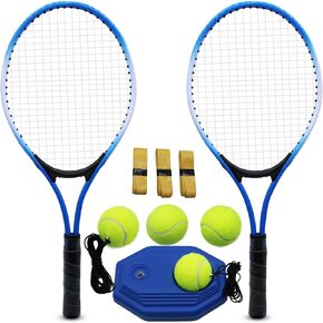Magicorange Tennis Rackets for Kids 2 Players Recreational Tennis Racquet Set for Beginners and Professional with 4 Tennis Balls, 3 Overgrips, 1 Tennis Bag