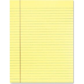 TOPS 7522 The Legal Pad Glue Top Pads, Legal/Wide, 8 1/2 x 11, Canary, 50 Sheets (Pack of 12)