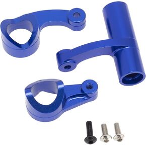 DKKY 1/8 Aluminum Alloy Steering Bellcrank Composite Set for ARRMA Kraton 6S (Blue)