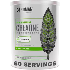 BIRDMAN High-Purity Creatine Monohydrate Unflavored Powder, Pre-Workout, High Performance | 300g