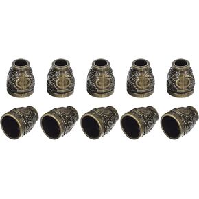 uxcell 10Pcs Metal Bell Stopper, 4.8mm Conical Cord Ends Lock Rope Fastener End Stopper for Drawstring Lanyard Backpack Bag DIY, Bronze