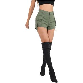 Y imoso Women’s High Waisted Casual Summer Denim Stretchy Cargo Short Jeans Chino Shorts