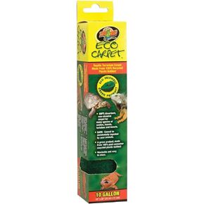 Zoo Med Eco Carpet Turtle Turf 10 Gallon Tanks (20" Long x 10" Wide) - Pack of 3