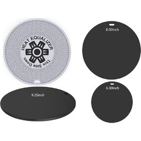 Set of All 3 Sizes - The Heat Equalizer Heat Diffuser for Gas Stove & Electric Stove - Aluminum & Copper Alloy, Hot Plate & Stove Burner Cover, Ring Plate Cover, Black
