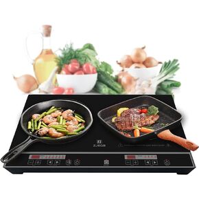 ZJEQB 2 burner electric cooktop,Portable Dual Induction Cooker Cooktop with Small induction stove,Easy to clean durable panels,Induction Stove for Fast Cookingoven,Estufas eléctricas de cocina in Saudi Arabia