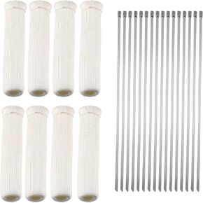 X AUTOHAUX 8 Pcs High Heat Shield Engine Spark Plug Wire Boots Protector Sleeve Cover with 16 Pcs Stainless Steel Wire Cable Ties Set for Car Orange