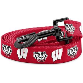 Wisconsin Badgers Collars and Leashes | Officially Licensed | Fits All Pets! (6 Foot Leash)