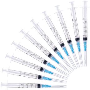 2.5cc/ml Syringe with 23Ga Needle Laboratory Tools, Each Individually Wrapped-Pack of 20