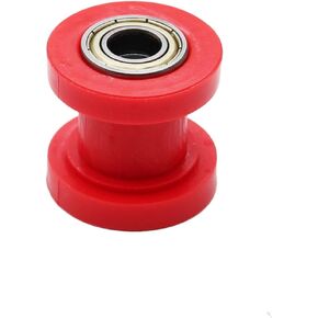 Chain Roller Slider Tensioner Guide Pulley for Dirt Pit Mini Bike Motorcycle ATV Off Road (8mm, Red)