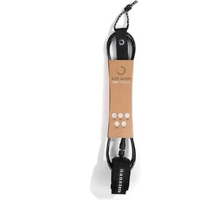nanazero ECO Leash 6ft/7ft/8ft/9ft 7mm, 6-Month Warranty for Surfing, Leash Cord 6ft Black