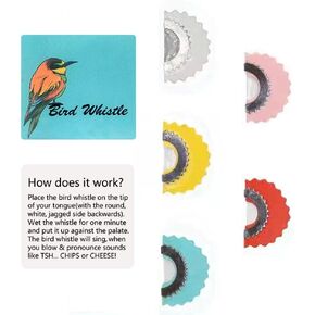 Yahpetes Bird Whistle 5 Pcs Magic Fun Bird Caller Tongue Whistle Warbler Original Magic Tweeting Noisemaker Toys Tricks Gag,5 Colors