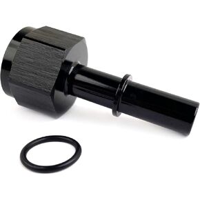 Quick Disconnect Fuel Rail Line EFI Adapter Fitting LS LS1 LS3-6 AN to 3/8" Hose GM Quick-Connect Female Push-on Aluminum Black