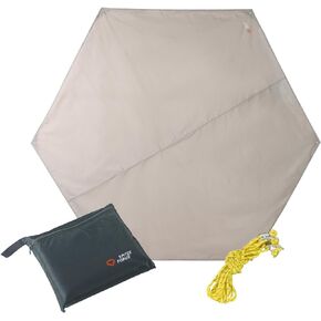 Waterproof Camp Tarp -Hexagonal Tent Tarp for Under Tent -Ground Sheet Mat for Camping Hiking Backpacking Outdoor Travel (L10.3' X 8.8')