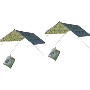 Kisangel 2pcs Tent tarp Camping tarp Waterproof Camping Sun tarp Cover Camping rain Camping Tent rain tarp Tent shelter Hammock tarp Hammock Rain Shade tarp Tent mat