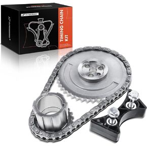 A-Premium Engine Timing Chain Kit W/Damper & Sprocket [fits OHV, 8Cyl 4.8 5.3 6.0L] Compatible with Chevy & GMC & Pontiac, fits Silverado, Express, Camaro, SSR, Tahoe, Sierra 1500, Yukon, GTO & More