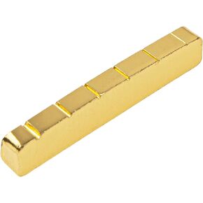 1Pcs Yootones Electric Guitar Nut Brass 6 String Slotted Compatible with Les Paul Epiphone Strat Tele ST TL Guitar Parts (42mm)