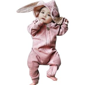 ABTSHU Easter Outfit, Hooded Soft Cotton Baby Boy Girl Bunny Costume, Baby's First Easter