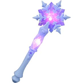 Snowflake Wand: Princess Light Up Glow Wand for Christmas Halloween Party Supplies
