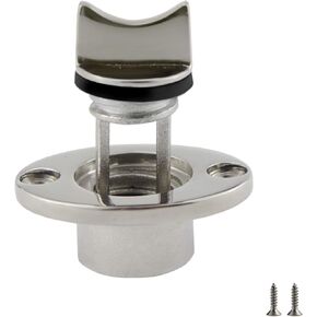 Heavy Duty 316 Stainless Steel Boat Marine Garboard Drain Plug Kit with Screws & O Ring for 1 Inch(25.4MM) Hole 3/4IN(18.7MM) Thread O.D.Plumbing Fittings