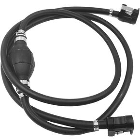 Bittwee 3/8" 6.56FT Car Fuel Line Assembly Kit, Auto Steel Fuel Line Hose Clamps Primer Bulb, Compatible with Marine Outboard RVs Tractors Caravans Boats Motors Vehicles and More