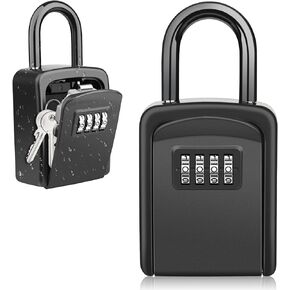 Diyife Key Lock Box Wall Mounted, [5 Keys Capacity] Portable Lock Box for House Key, Resettable Outdoor Lock Box,Waterproof Key Safe Storage Lock Box,Key Hiders for Home Garage Office,Indoor,Outdoor