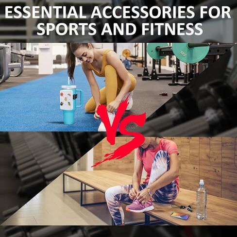 HCVUINL Silicone Water Bottle Pouch with 5 Charms, Water Bottle Handheld Caddy for Quencher Adventure 40oz & Stanley IceFlow 20oz 30oz,Tumbler Pouch Sports Gym Bottle Accessories,White in Saudi Arabia