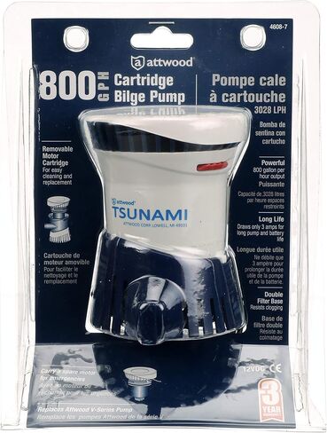 Attwood Tsunami Bilge Pump, 12-Volt, 29-Inch Wire in Saudi Arabia