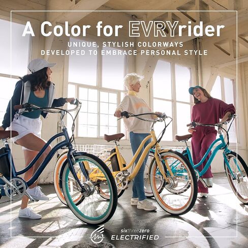sixthreezero EVRYjourney Adult Electric Tricycle, 7-Speed Step Through eTrike 3 Wheel eBike, 250 Watt Motor, 26 Inch Wheels, Navy in Saudi Arabia
