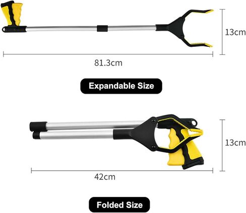 Ezweiji Grabber Reacher Tool,360° Swivel Lightweight Extra Long Handy Trash Claw Grabber Grabbers for Seniors for Trash Pick Up in Kuwait