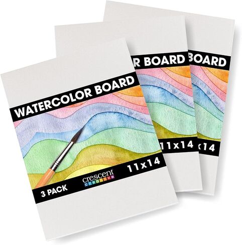 Crescent Creative Products Crescent Art & Illustration Watercolor Board, 8" x 10", White 3 Count in Saudi Arabia