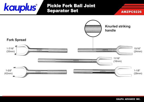 Kauplus 5PCS Pickle Fork Ball Joint Separator Set Tie Rod/Ball Joint Separator Kit for Separating Ball Joints Tie Rods Pitman Arms - 5 Size in Saudi Arabia